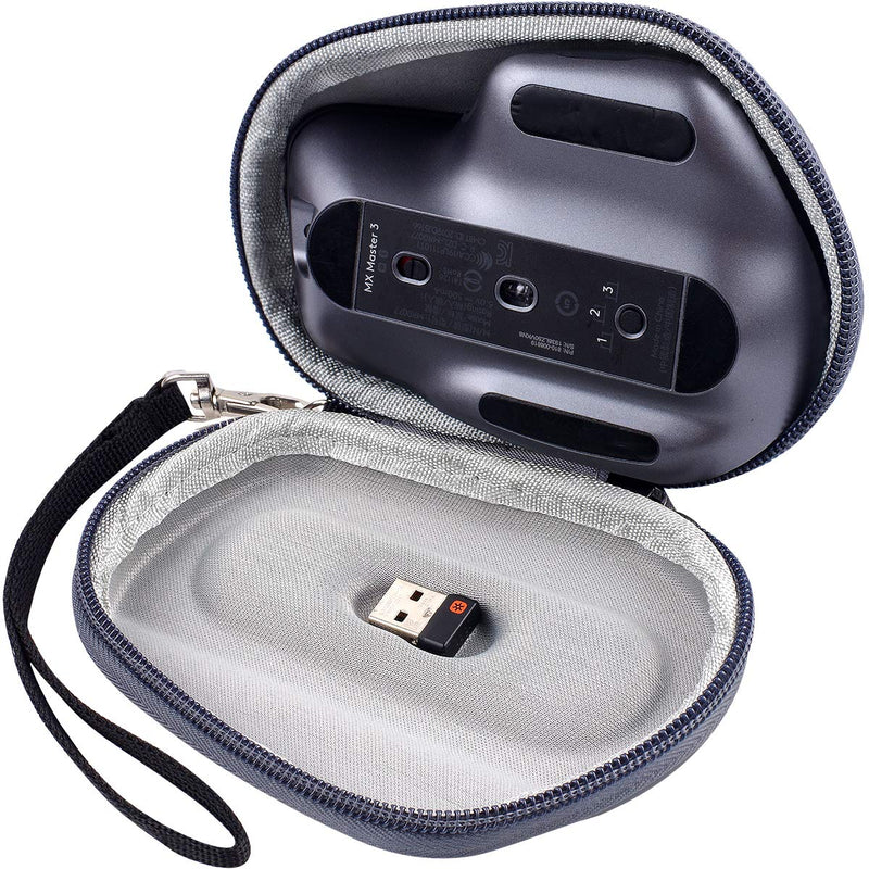 [Australia - AusPower] - Case Compatible with Logitech MX Master 3 / Master 3S / Master 2S Advance Wireless Mouse, Portable Travel Storage Box Bag - Grey 