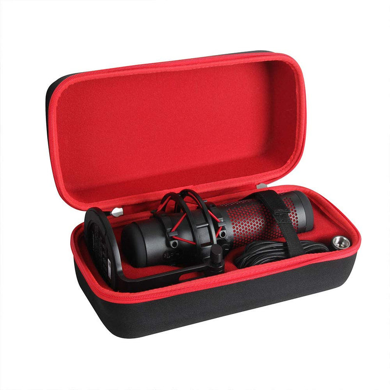 [Australia - AusPower] - Hermitshell Hard Travel Case for HyperX QuadCast - USB Condenser Gaming Microphone (Red+Black) Red+Black 