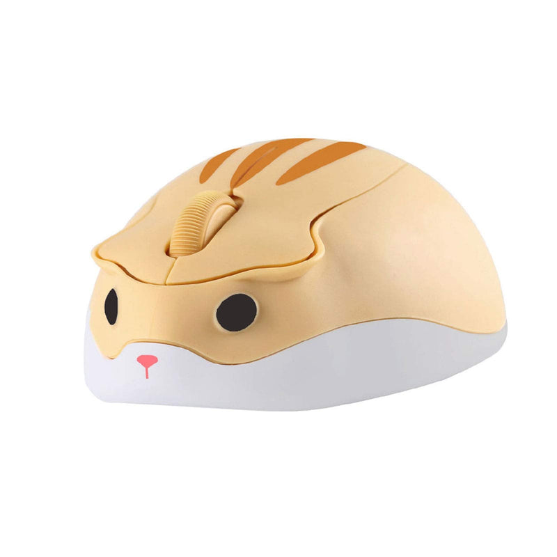 [Australia - AusPower] - CHUYI Animal Wireless Mouse Cute Hamster Mouse Small Optical Portable Cordless Mice for Travel School for Computer Laptop PC for Kids (Yellow) Yellow 