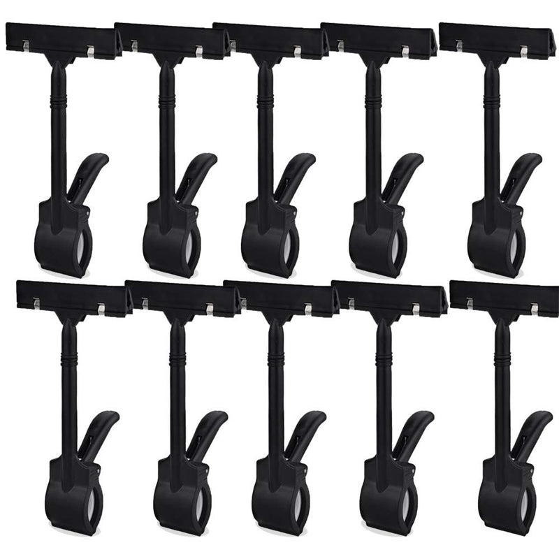 [Australia - AusPower] - Plastic Merchandise Sign Clip Rotatable Pop Clip-on Holder Stand Price Display Holders Tag Clip ，Adjustable Clip Sign Pack of 10 lear 