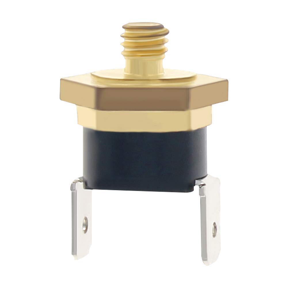 [Australia - AusPower] - Fielect KSD301 Thermostat Temperature Control Switch,Adjust Snap Disc Temperature Switch 50°C Copper M6 Normally Closed 1 Pcs 50C M6 