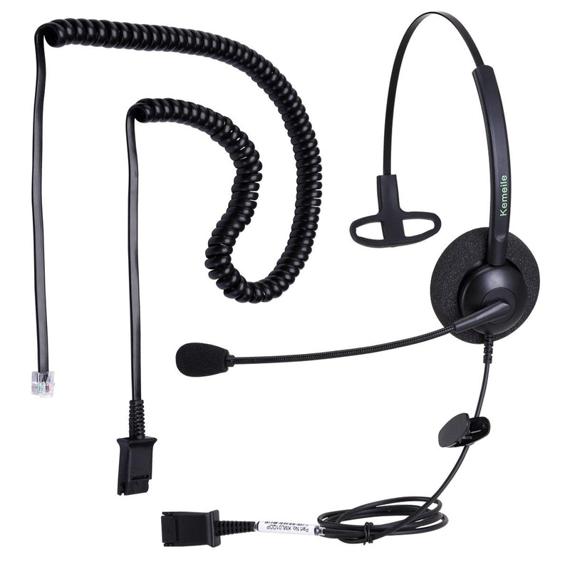 [Australia - AusPower] - Kemeile Rj9 Office Telephone Headset with Noise Cancelling Mic for Compatible with Landline Desk Phones Polycom Avaya Plantronics Nortel Aastra Fanvil AudioCodes and Many More 