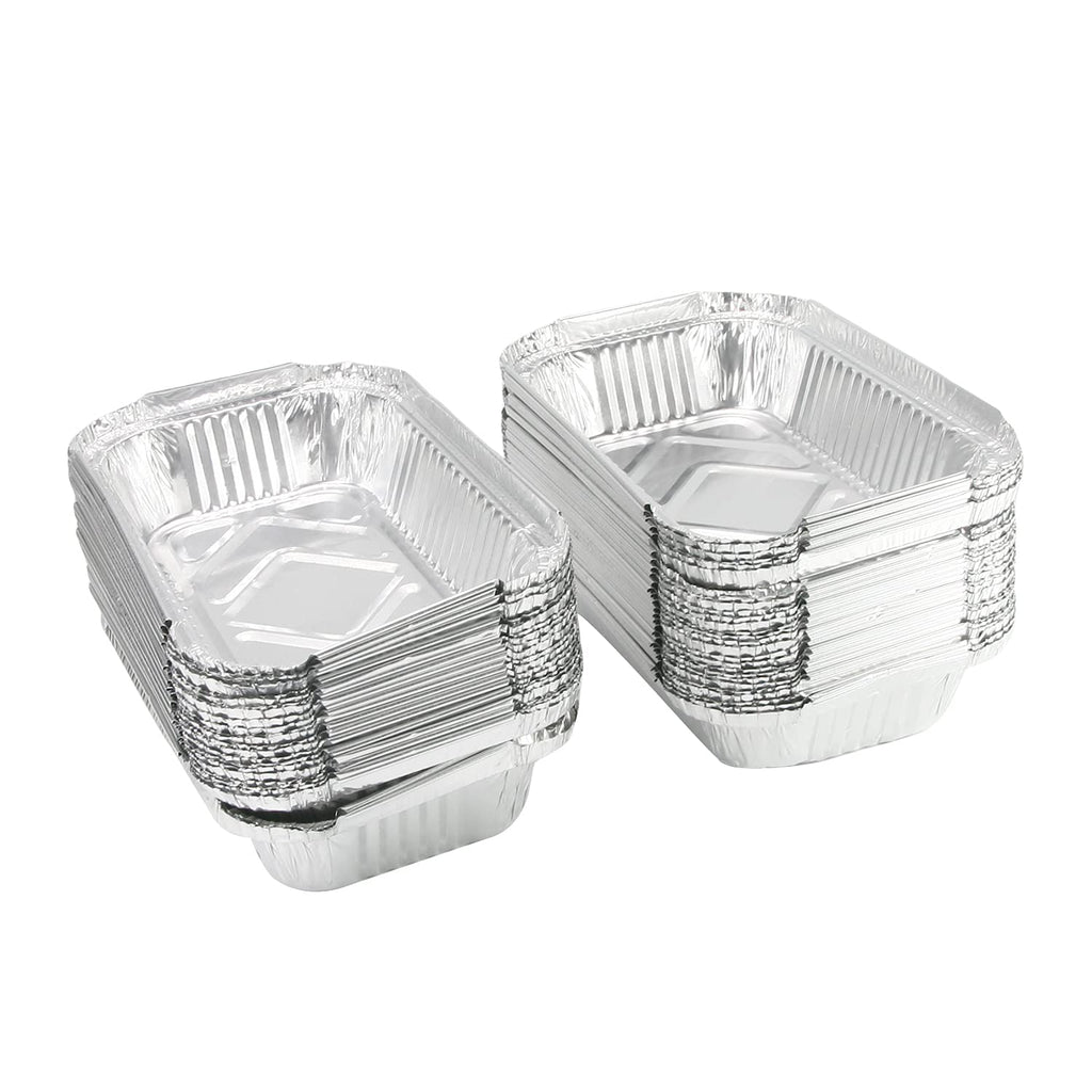 [Australia - AusPower] - Aluminum Pans 50 Pack Disposable Foil Pans Cookware Great for Baking, Cooking, Grilling, Serving & Lining Steam Table Trays Chafers 