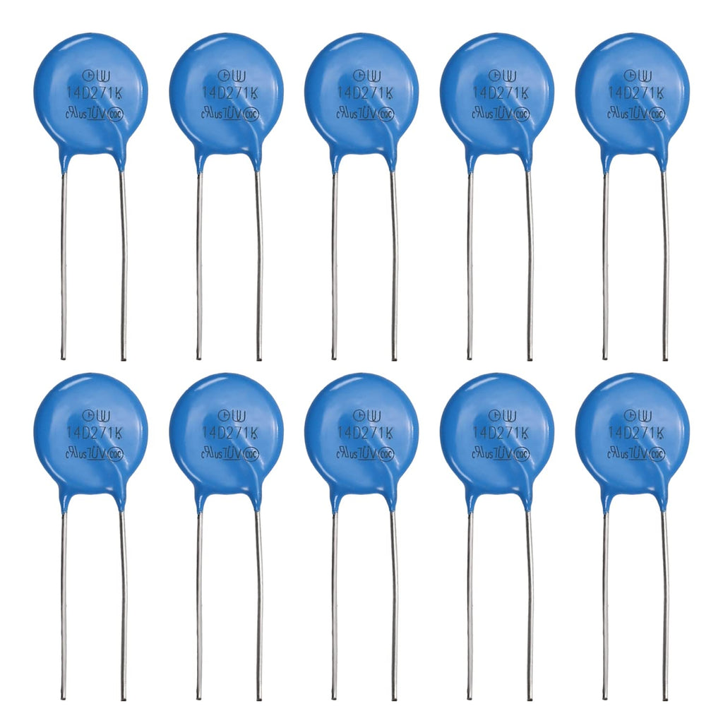 [Australia - AusPower] - Fielect 10Pcs Voltage Dependent Resistors AC 175V 14D271K/F7.5 Radial Lead Disc Varistors 10Pcs 14D271K 175V 24mm 