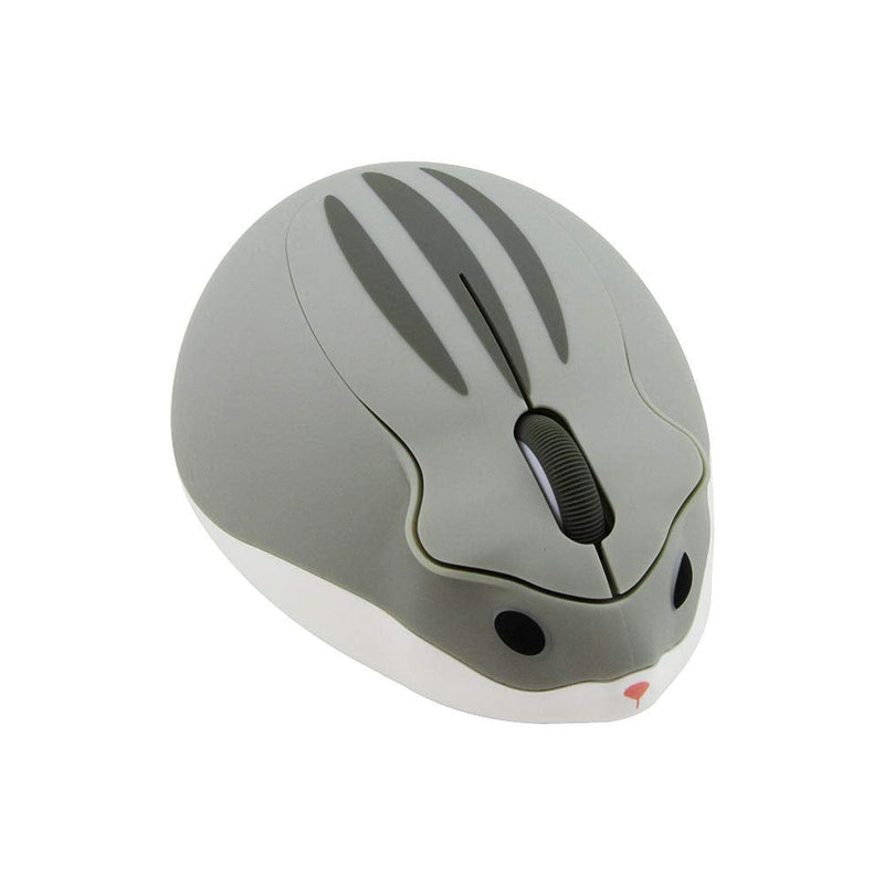 [Australia - AusPower] - 2.4GHz Wireless Mouse Cute Hamster Shape Less Noice Portable Mobile Optical 1200DPI USB Mice Cordless Mouse for PC Laptop Computer Notebook MacBook Kids Girl Gift (Gray) Gray 