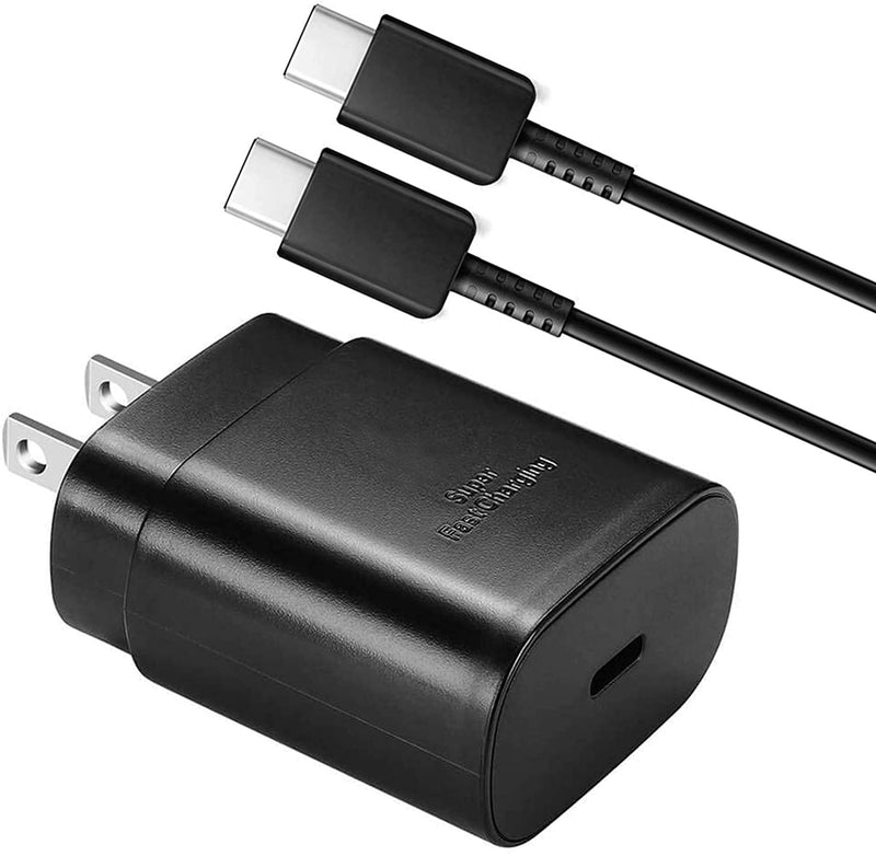 [Australia - AusPower] - Samsung USB-C Super Fast Charging Wall Charger-25W PD Charger Adapter with Type-C Cable(3.3ft) for Samsung Galaxy S20/S21/S21+/S21Ultra/S10 5G /Note10/Note10 Plus/Note 20/S9 S8/S10e 