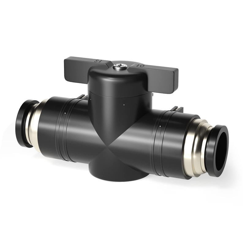 [Australia - AusPower] - TAILONZ PNEUMATIC BVU-1/4 OD Ball Valve Air Flow Control Valve Push to Connect Fitting（Pack of 1） 1/4 Inch 