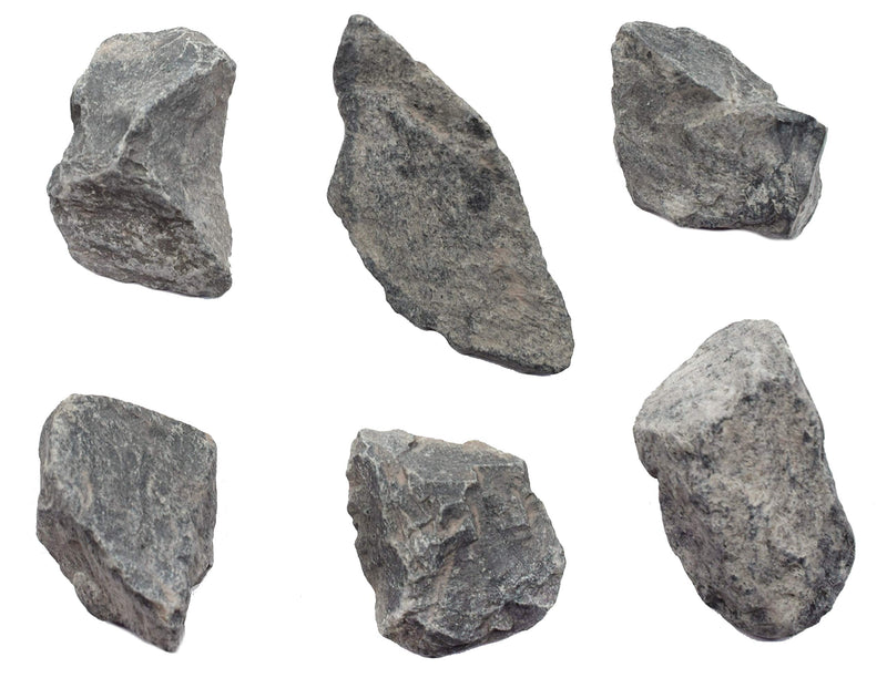 [Australia - AusPower] - 6PK Raw Gray Limestone, Sedimentary Rock Specimens - Approx. 1" - Geologist Selected & Hand Processed - Great for Science Classrooms - Class Pack - Eisco Labs 6 