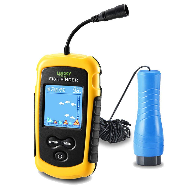 [Australia - AusPower] - LUCKY Small Portable Fish Finder Kayak Sonar Handheld Fish Finders Ice Fishing Castable Depth Finder Boat Fisherman Gifts 