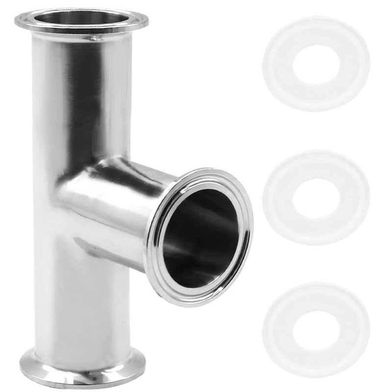 [Australia - AusPower] - Beduan 1.5" Tri Clamp Tee 3 Way Stainless Steel 304 Sanitary Fitting (38mm Pipe OD) 1.5 Inch 