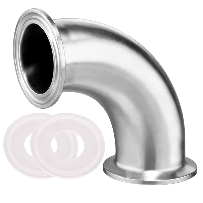 [Australia - AusPower] - Beduan Elbow 90 Degree 2" Tube OD Stainless Steel 2" Tri Clamp Sanitary Pipe Fitting (Ferrule OD 64mm) Tube OD 51mm (2 Inch Tri Clamp) 1 