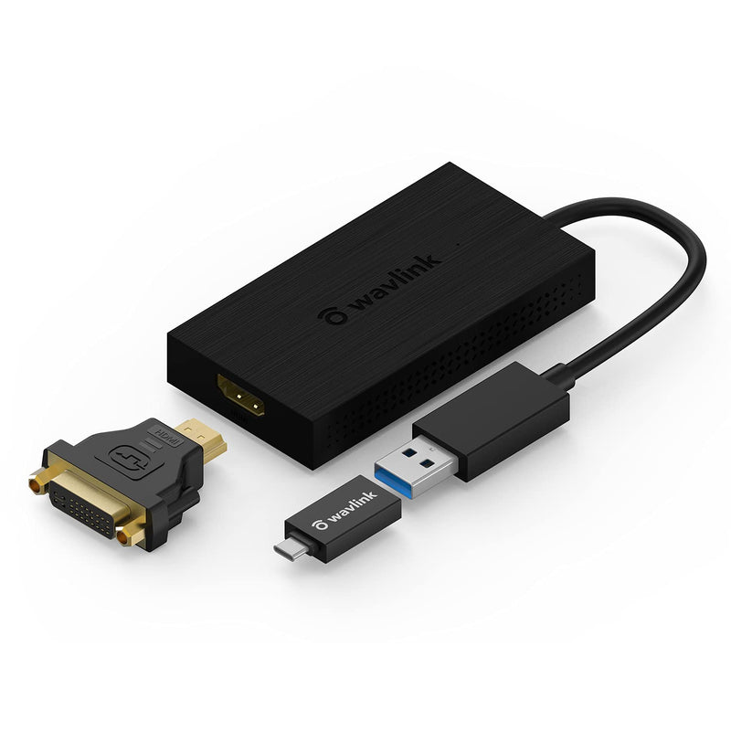 [Australia - AusPower] - Wavlink USB 3.0 to HDMI 4K UHD Universal Video Graphics Adapter Supports up to 6 Monitor displays, 3840 X 2160@30Hz External Video Adapter Support Windows & Mac 10.Later & Android 7.0 Later 