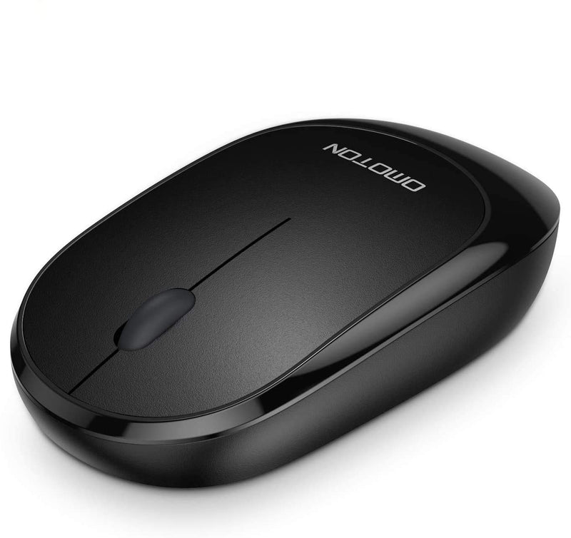 [Australia - AusPower] - OMOTON Bluetooth Mouse for Mac, Wireless Mouse for MacBook Air/Pro, Silent Mouse for MacBook, iPad, iPad Pro, and Bluetooth Enabled Laptop, Computer, PC, Notebook, Black 