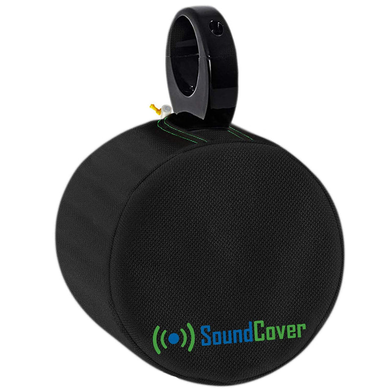 [Australia - AusPower] - Large Black Heavy Duty Marine Wakeboard Tower Pod Speaker Covers for Large Round Boat Speakers - Cover Dimensions: Height 14" x Width 14" x Depth 12.8” - Check Dimensions Before Ordering 
