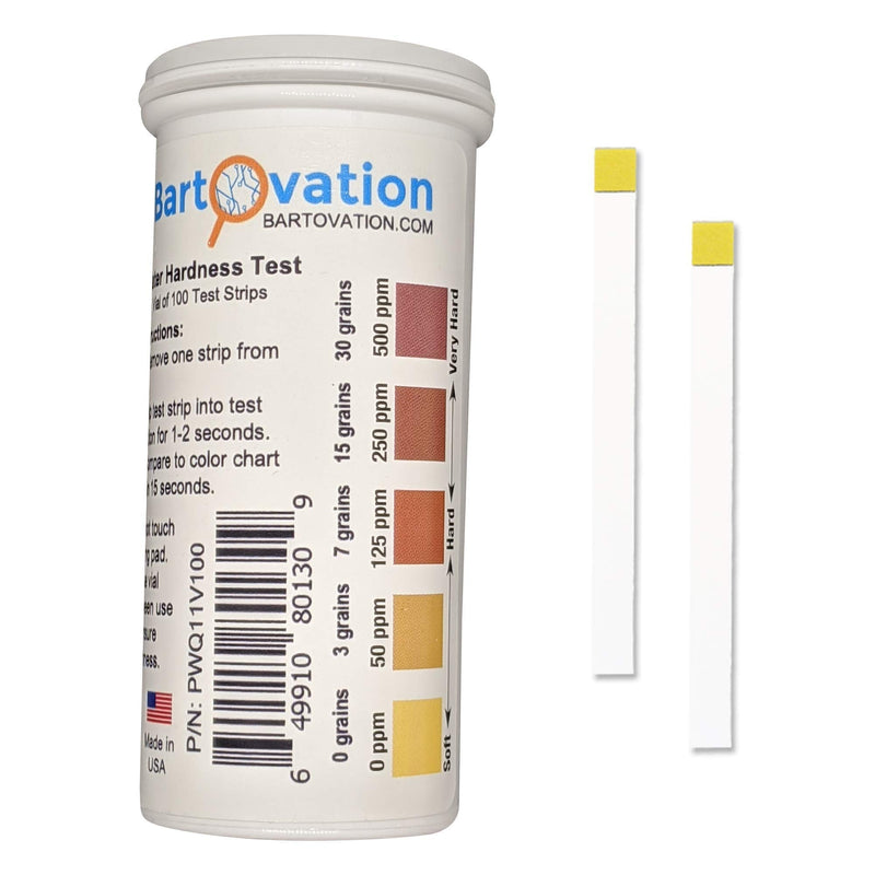 [Australia - AusPower] - USA Made Total Water Hardness Test Strips 0-500 ppm for Water Quality Tests [100 Strips in Moisture Wicking Bottle] 