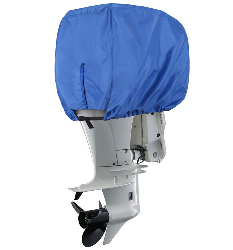 [Australia - AusPower] - Explore Land Outboard Motor Cover - Waterproof 600D Heavy Duty Boat Engine Hood Covers - Fit for Motor up to 25 HP, Blue 