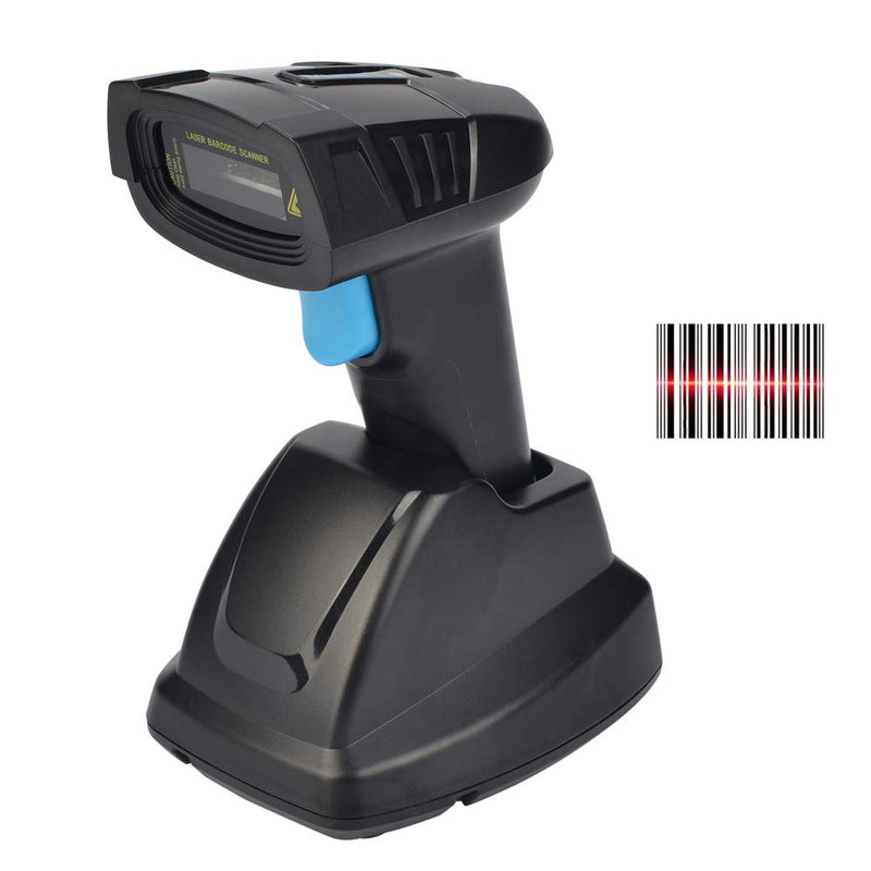 [Australia - AusPower] - REALINN Barcode Scanner Cordless 1D Laser Handheld Rechargeable Cordless Bar Code Reader with USB Cradle Long Distance Scanning for Supermarket, Warehouse, Inventory POS 