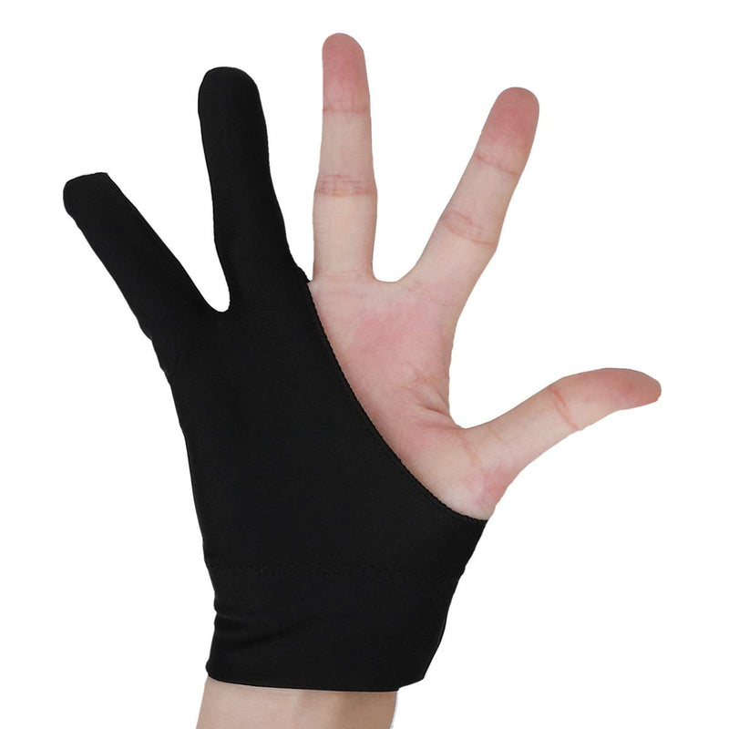 [Australia - AusPower] - kwmobile Artist Glove for Graphics Tablet - Elastane Glove for Drawing on Graphics Tablets, Pads, Monitors - Size Large - Black L 