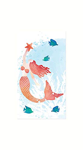 [Australia - AusPower] - Paper Hand Towels for Bathroom Mermaid Decor Beach Bathroom Decor Nautical Coastal Guest Towels Disposable Pk 32 