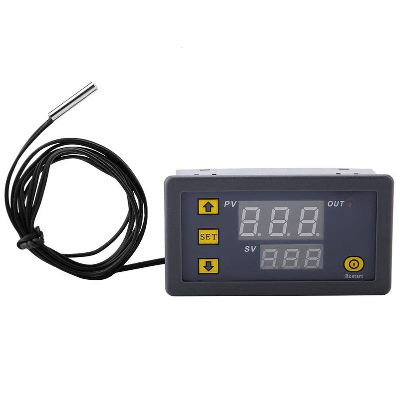 [Australia - AusPower] - Digital Temperature Controller LED Temperature Controller Thermostat Switch Sensor Meter with High Temp Alarm(120V) 