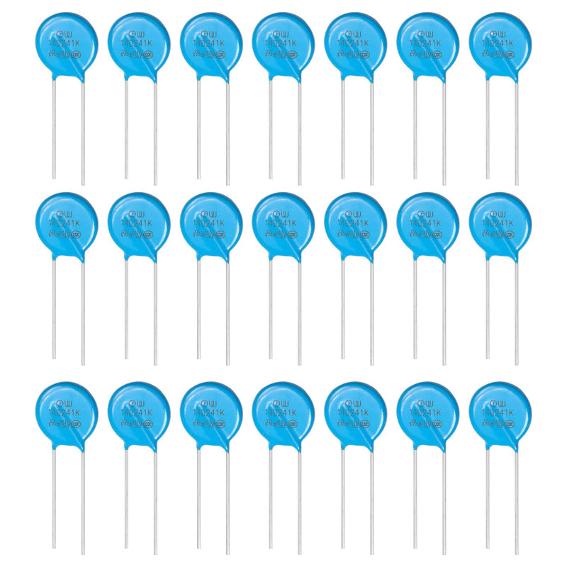 [Australia - AusPower] - Fielect 140Pcs Radial Lead Disc Varistors AC 240V 14D121K/F7.5/L24 Voltage Dependent Resistors for Electronic Precision Instruments 