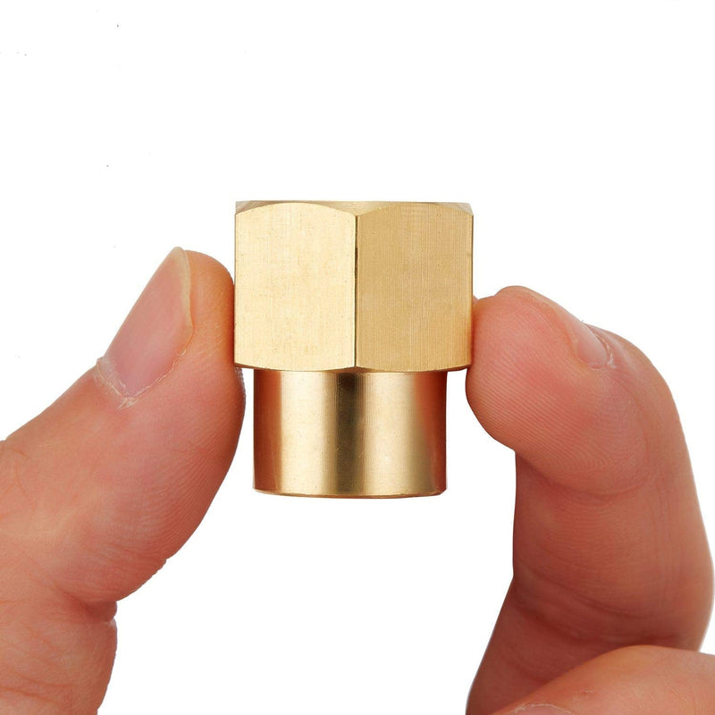 [Australia - AusPower] - Litorange 4 PCS Brass Pipe Fitting Reducer Coupling Adapter，3/8" NPT Female x 1/4 Inch NPT Female Extension Connector, for Fuel/AIR/Water/Oil/Gas WOG 
