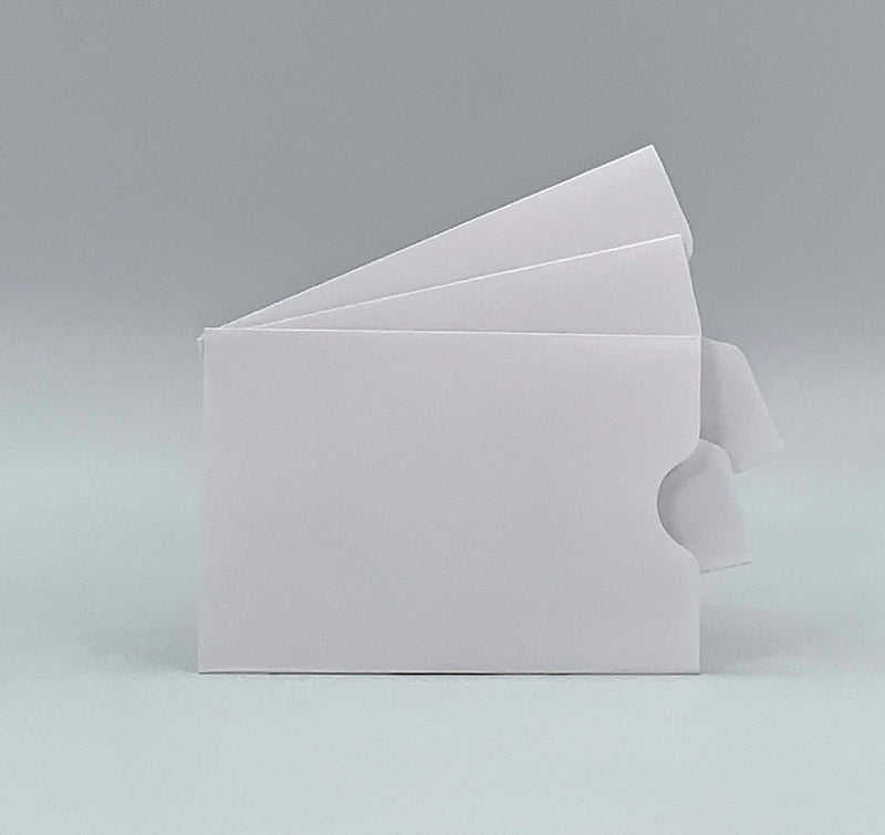 [Australia - AusPower] - 500 Cashier Depot Key Card Holder/Credit Card Protector/Gift Card Sleeve, 2-3/8" x 3-1/2", Premium 24lb. White (500 Sleeves) 