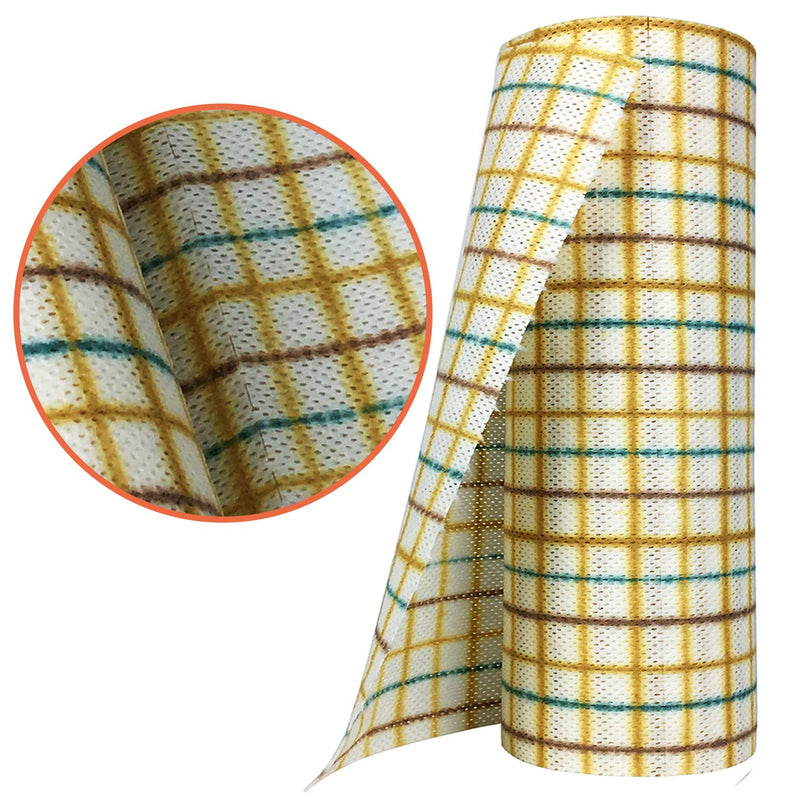 [Australia - AusPower] - PandS Reusable Paper Towels - Plaid 40 Count - 1 Roll 10″×10″ Cleaning Wipes - Shop Towels - Strong Absorbent Quick Dry - Cleaning Supplies - Household Items 