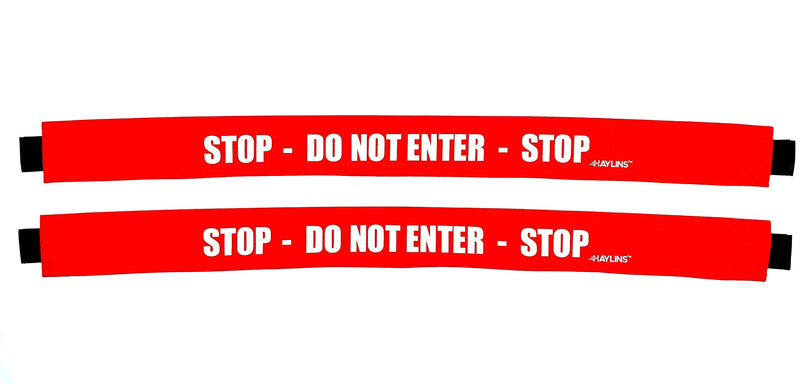 [Australia - AusPower] - Haylins Stop Do Not Enter Sign with Magnetic Ends Nylon Door Barricade Barrier (2 Pack) 