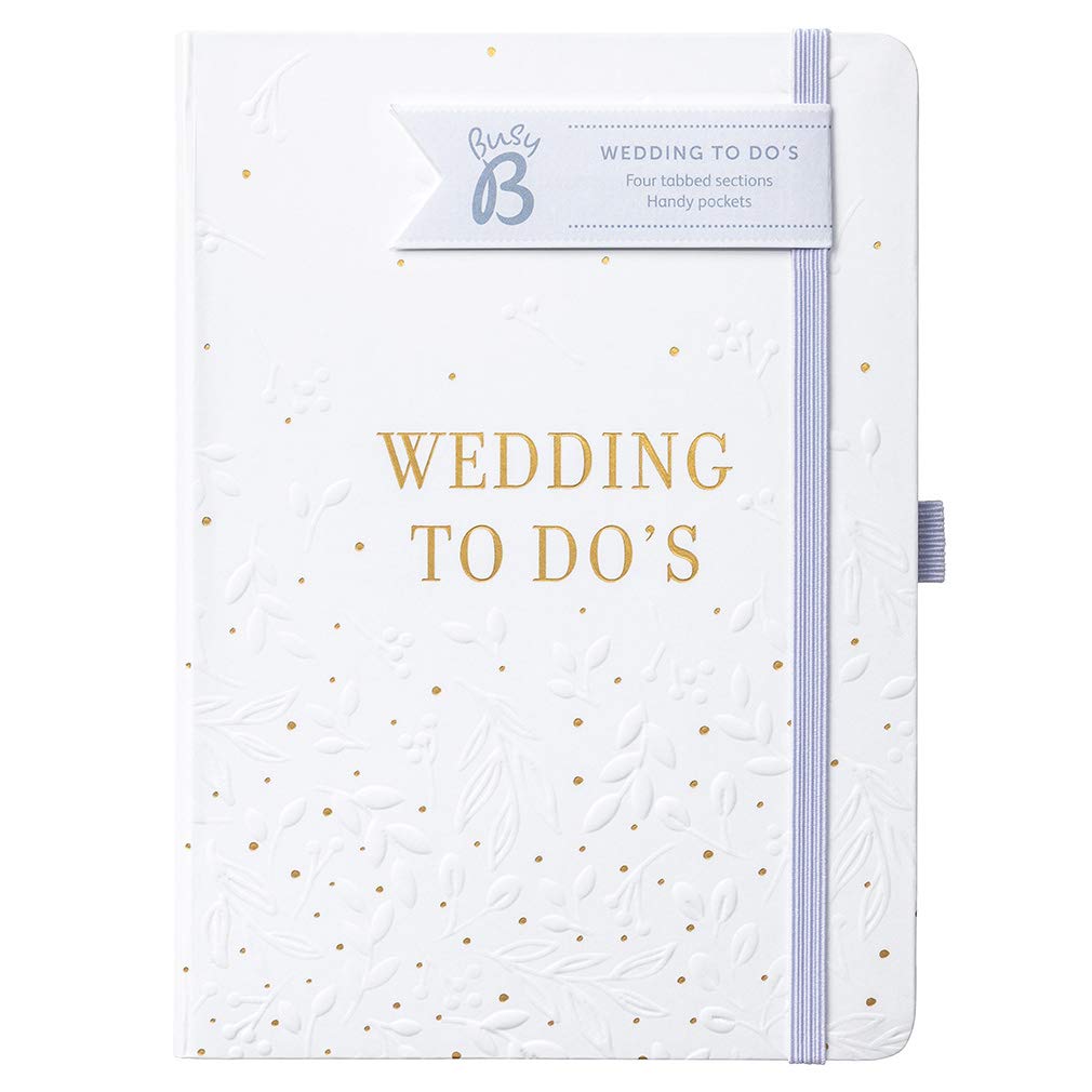 [Australia - AusPower] - Busy B Wedding to Do Book - A5 Size White & Gold Wedding Organiser 