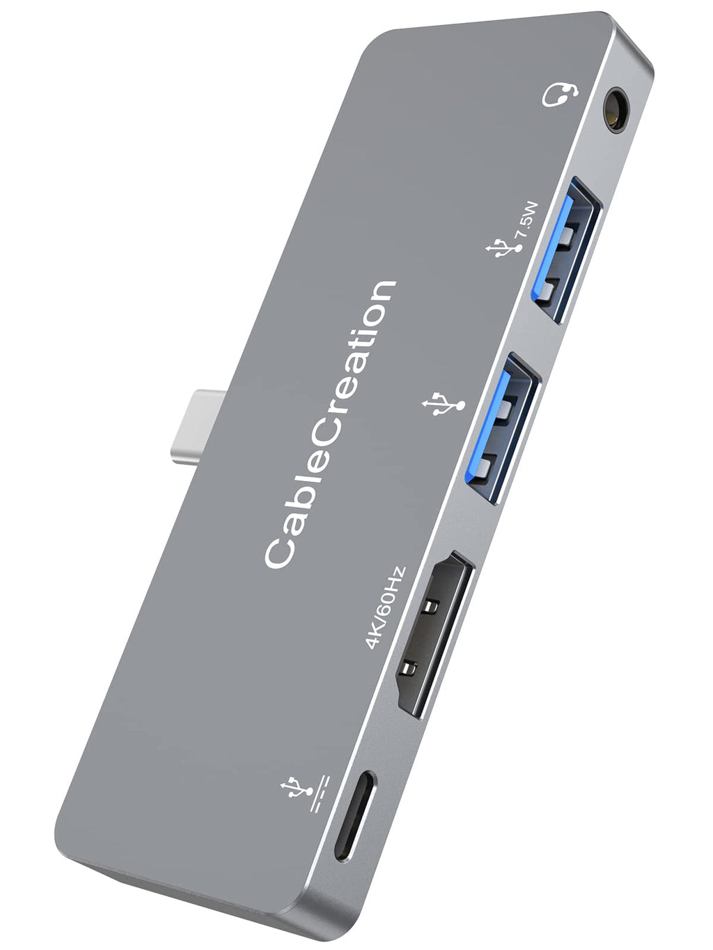 [Australia - AusPower] - iPad Pro USB C Hub, CableCreation 5 in 1 USB C iPad Pro Adapter with 4K HDMI, USB-C 100W PD Charging 5Gbps USB 3.0, 3.5mm Audio Jack Multiport Adapter for New iPad Pro iPad Air MacBook Pro 