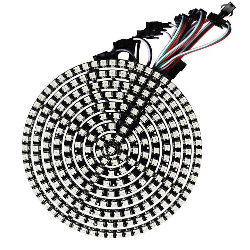 [Australia - AusPower] - WESIRI 241 LEDs 9 Rings WS2812B 5050 RGB LED Ring Lamp Light Individually Addressable Full Dream Color DC5V with Mini Controller 1 Count (Pack of 1) 