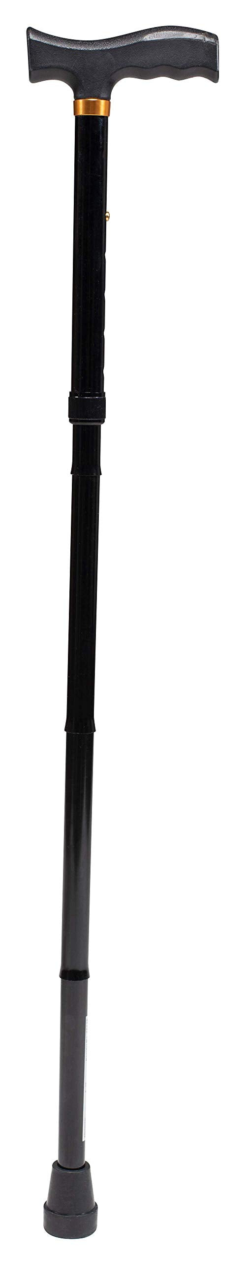 [Australia - AusPower] - Dynarex Compact Lightweight Aluminum t-Handle Folding Cane, Black 