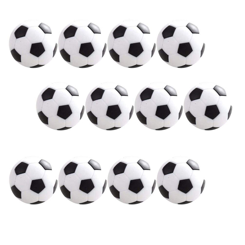 [Australia - AusPower] - BESPORTBLE 12 Pcs Table Soccer 31mm Foosball Replacement Balls Mini Table Footballs Soccer Game Ball Accessory (Black) 