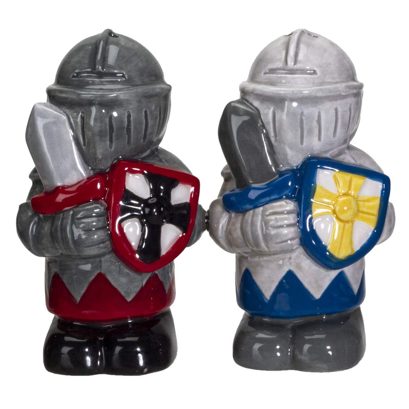 [Australia - AusPower] - Pacific Giftware White and Black Knights Ceramic Salt and Pepper Shakers Set 