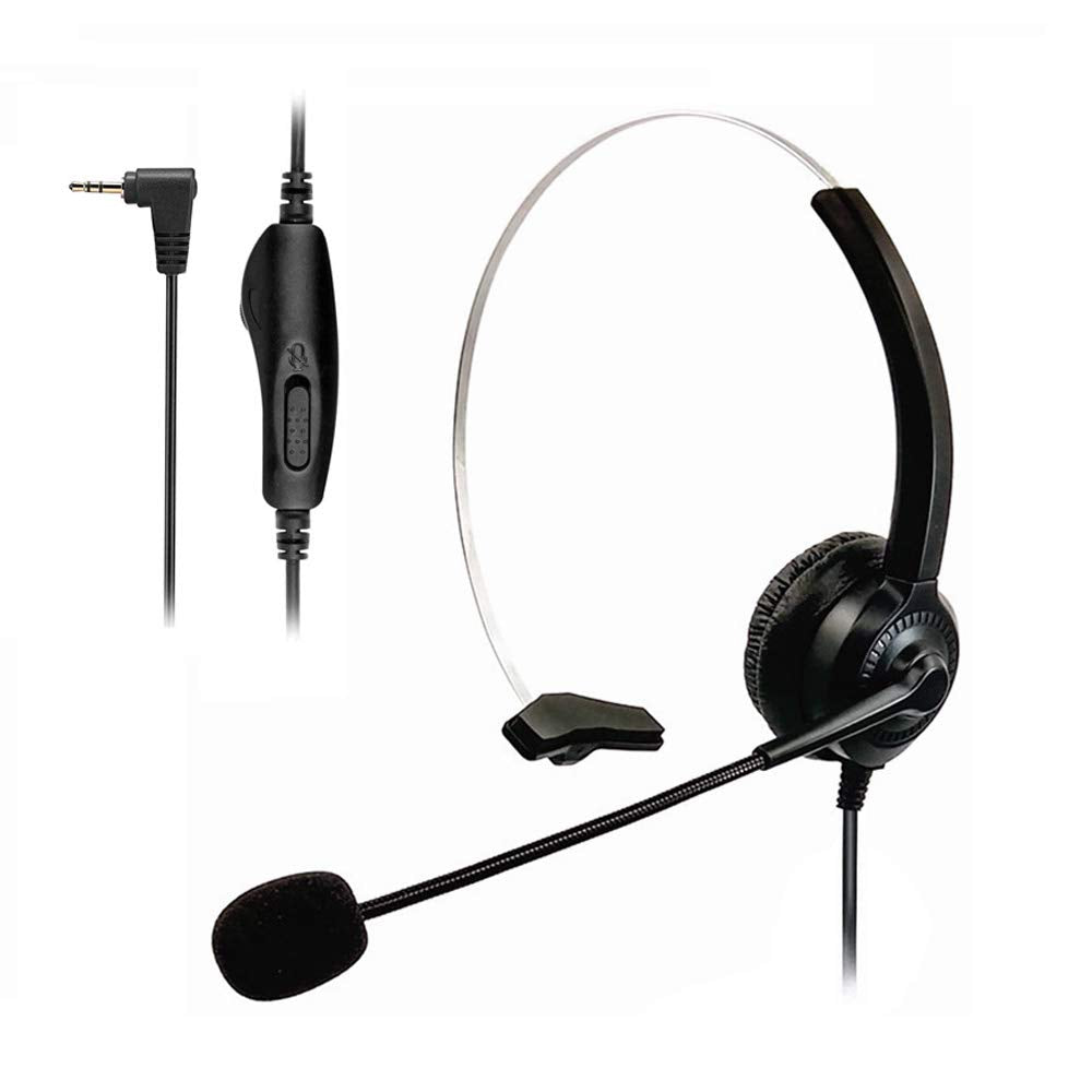 [Australia - AusPower] - Cosyplus 2.5mm Telephone Headset Monaural with Noise Cancelling Microphone for DECT AT&T ML17929 Vtech Panasonic KX-T7630 Polycom Clarity XLC3.4 Office IP and Cordless Dect Phones（T10） 