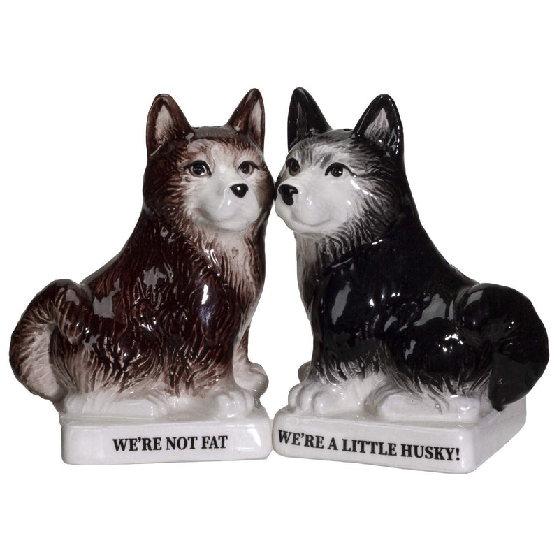 [Australia - AusPower] - Pacific Giftware were Not Fat Huskies Ceramic Salt and Pepper Shakers Set 