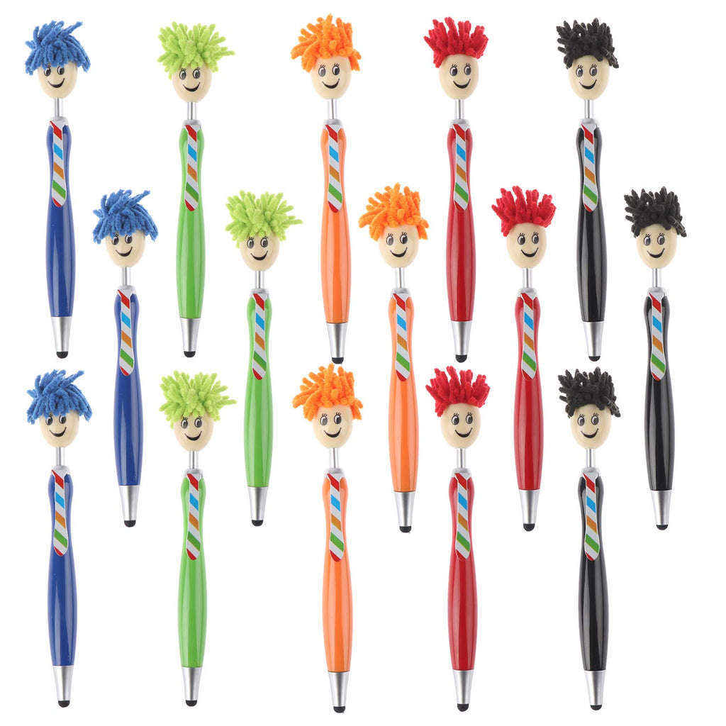 [Australia - AusPower] - 15 Pieces Mop Topper Pens Screen Cleaner Pens Duster Pen Stylus for Kids Adults Daily Use 
