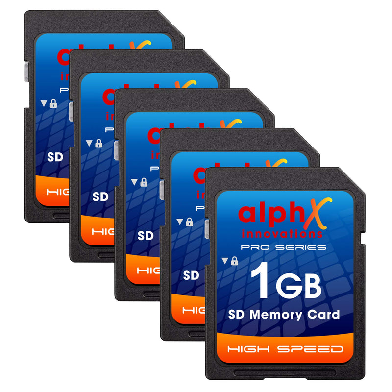 [Australia - AusPower] - AlphX Innovations 1gb SD Card, pack of 5 
