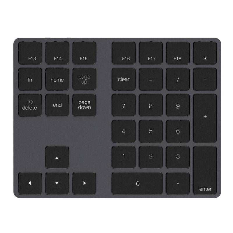[Australia - AusPower] - Kanex Bluetooth Slim Number Pad, Aluminum Rechargeable Wireless Numeric Keypad Portable 34-Keys External Numpad Keyboard Data Entry Compatible with Mac, MacBook Air/Pro (Space Grey) (K166-1130-NMGR) 