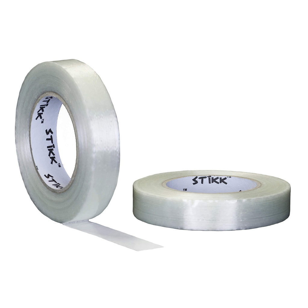 [Australia - AusPower] - 2 Pack STIKK 1" inch Clear Fiberglass Reinforced Filament Strapping Packing Palletizing Tape (.94in 24MM) 1" 2 pack 