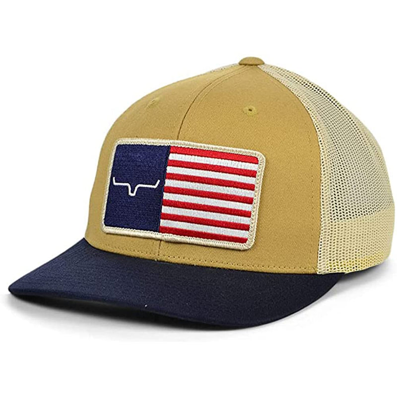 [Australia - AusPower] - Kimes Ranch Apparel Mens Kimes Ranch Brown Trucker Cap OS Brown/Navy 