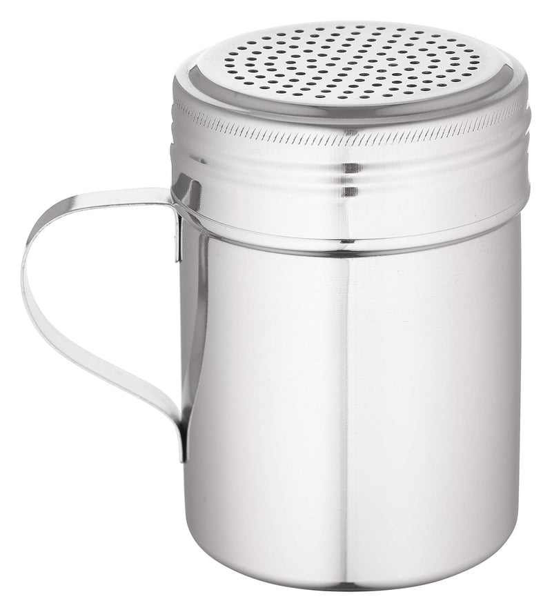 [Australia - AusPower] - [1 PACK] Stainless Steel Versatile Dredge Shaker Set with Handles 10 Ounce - Salt, Pepper, Sugar, Condiments, Oregano, Spices Shaker for Restaurants, Baking, Cooking (10oz) 