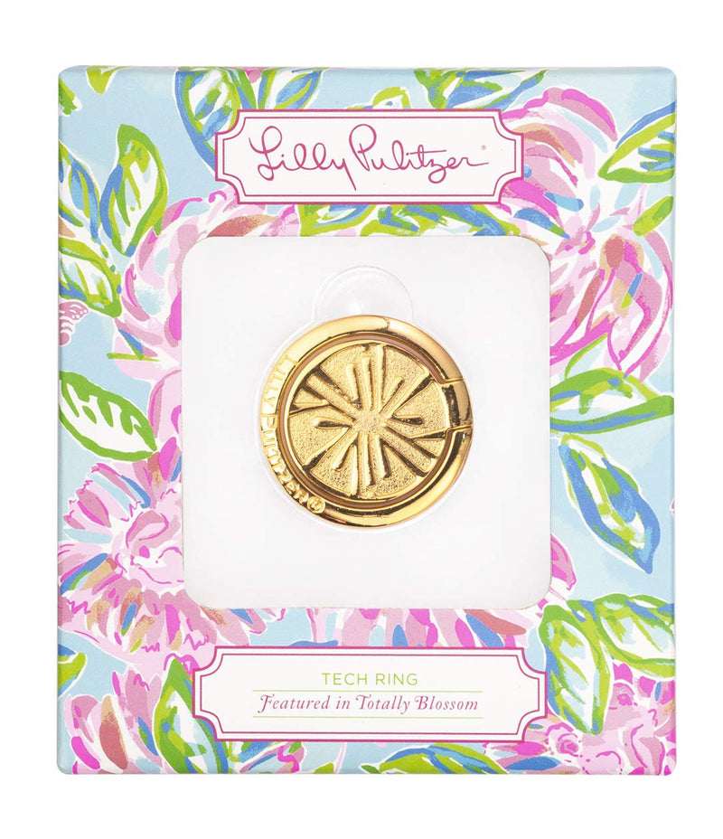 [Australia - AusPower] - Lilly Pulitzer Cell Phone Gold Metal Stability Tech Ring, Citrus 