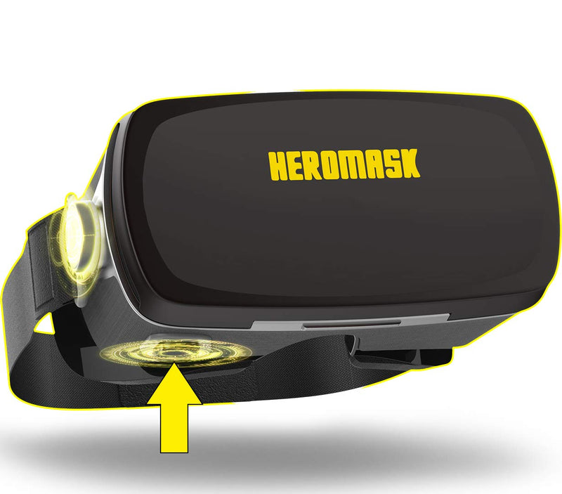 [Australia - AusPower] - Heromask PRO - Virtual Reality Gaming Headset + Free VR Games Guide. Gamer Button and Fabric finishes. Compatible with Android Phone and iPhone 11, X, 8, 6... Samsung s10, s9, s8, Note 10, Note 9 etc Heromask PRO V2 