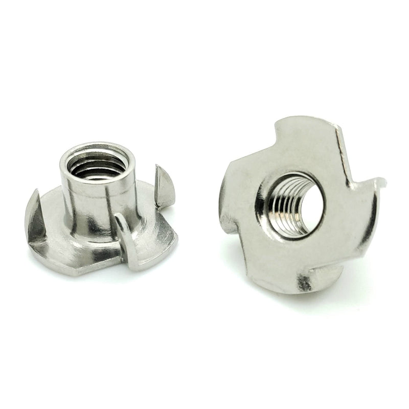 [Australia - AusPower] - 25 Qty 3/8-16 x 7/16" Stainless Steel Four Prong Tee Nuts (BCP1024) 