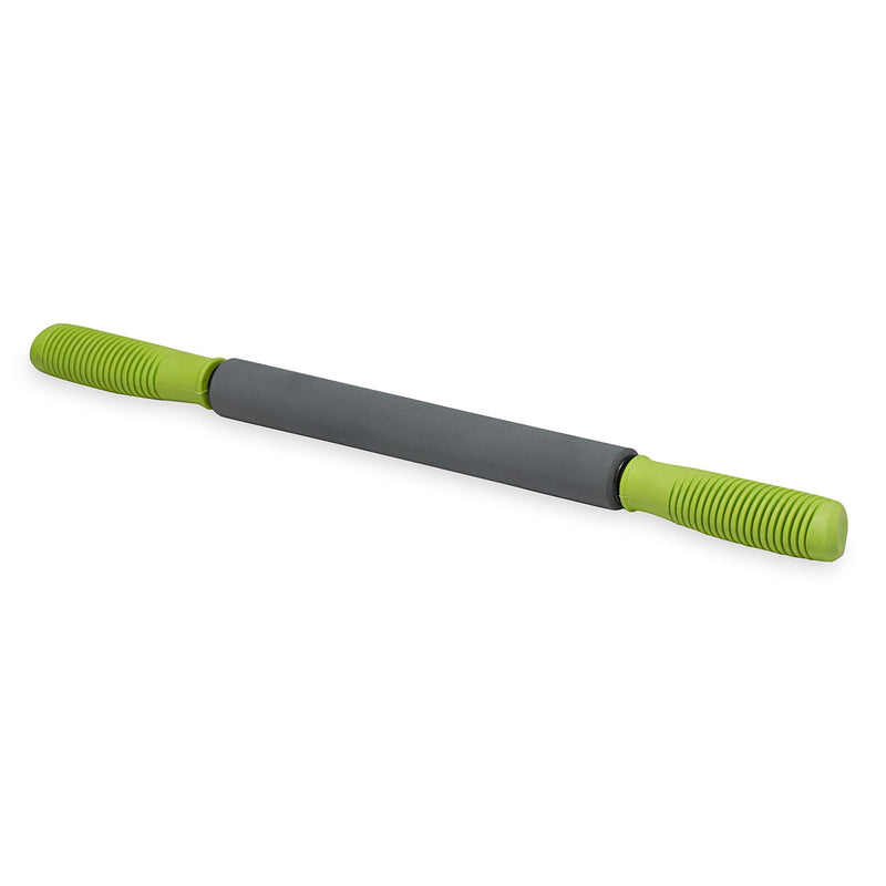 [Australia - AusPower] - Gaiam Restore Massage Stick Roller - 19" Foam Cushioned Performance Hand Held Muscle Massager | Comfort Grip Handles | Solid Steel Construction 
