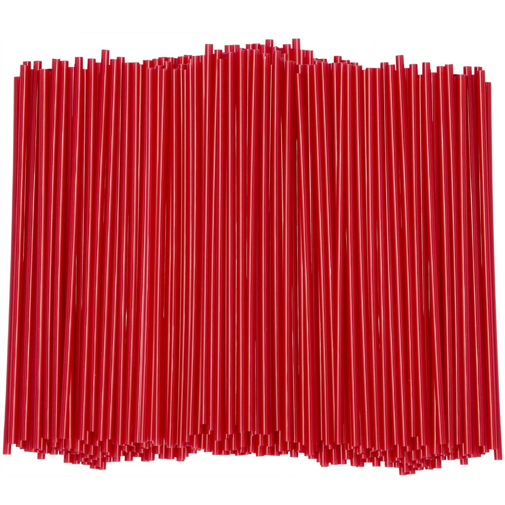 [Australia - AusPower] - 5 Inch Coffee & Cocktail Stirrers/Straws [1000 Count] Disposable Plastic Sip Stir Sticks – Red 5 Inch - Red 
