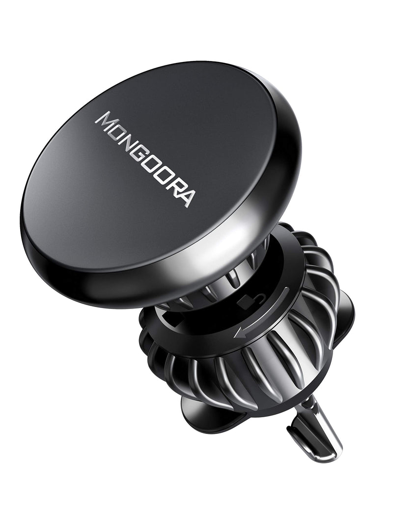 [Australia - AusPower] - Mongoora Magnetic Phone Mount (Car Air Vent Holder) - Sturdy, Rotating Magnet Stand Compatible with iPhone, Android - 1 Mount, 6 Magnets - Travel Accessories 