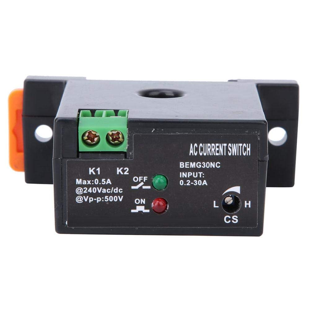 [Australia - AusPower] - AC Current Sensing Switch Adjustable Current 0.2~30A Flameproof ABS Self-Powered Sensing Switch Users Manual(Normally Closed) Normally Closed 